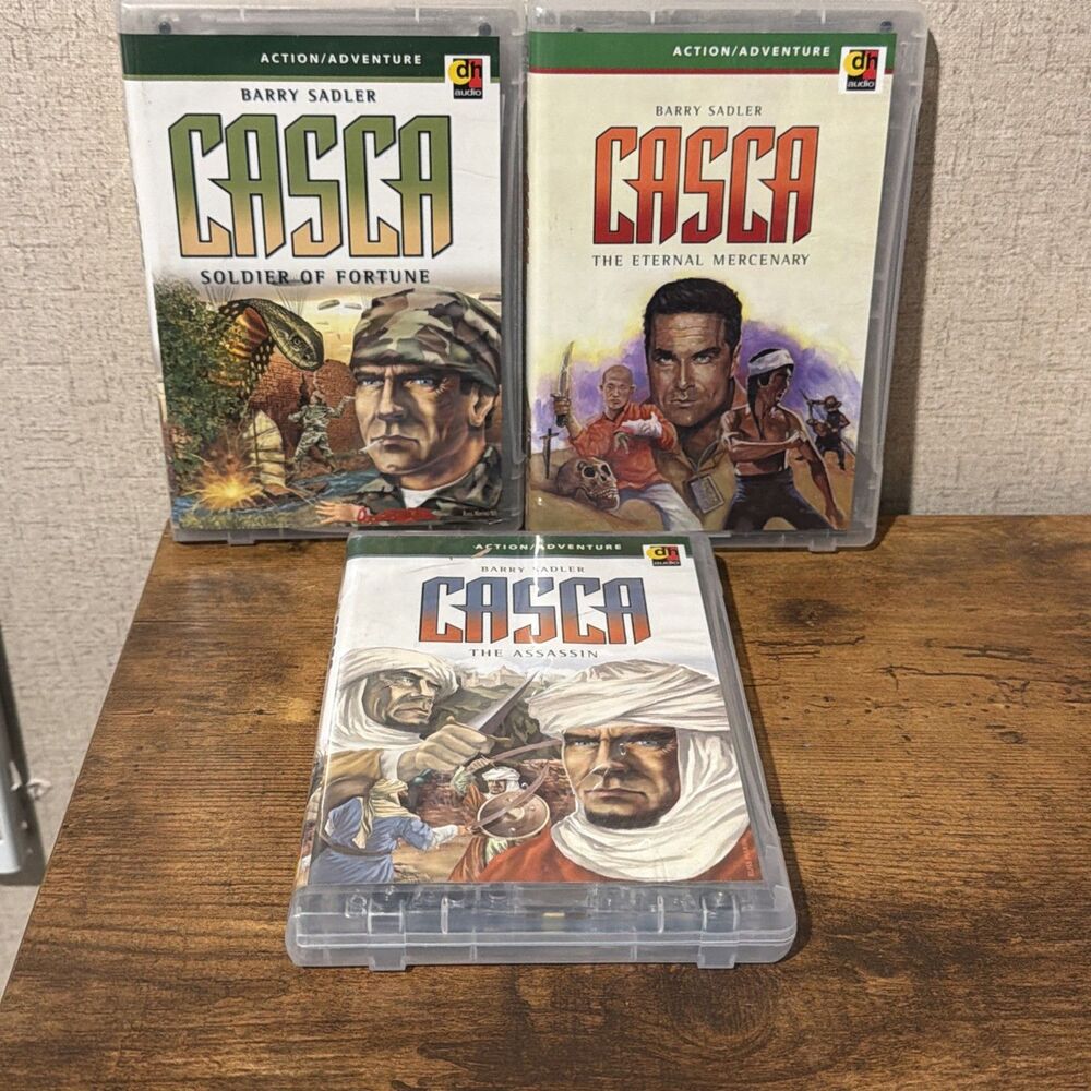 CASCA Abridged by Barry Sadler Audio Book Cassette Tape Novel Lot of 3 Books